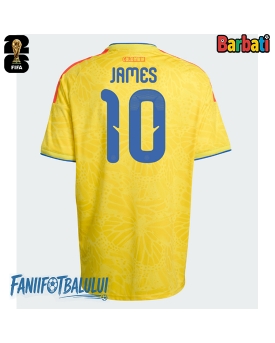 Columbia James Rodriguez #10 Tricou Fotbal Replică Mondial 2026 Barbati Acasa